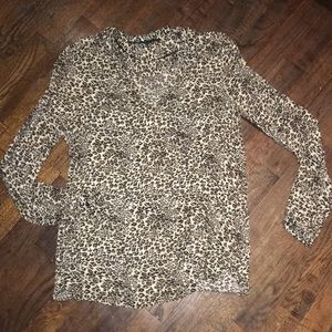 Zara Basic leopard blouse
